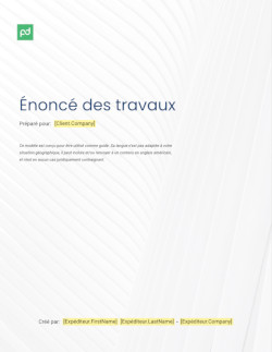 Énoncé des travaux