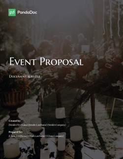 Event Proposal Template