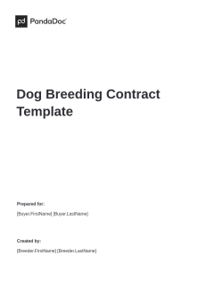 Dog Breeding Contract Template