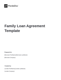 Family Loan Agreement Template