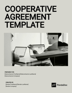 Cooperative Agreement Template