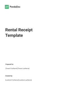 Rental Receipt Template