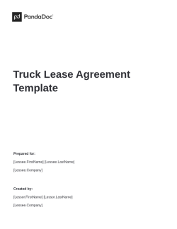 Truck Lease Agreement Template