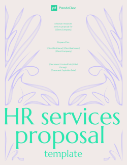 Human Resources Proposal Template