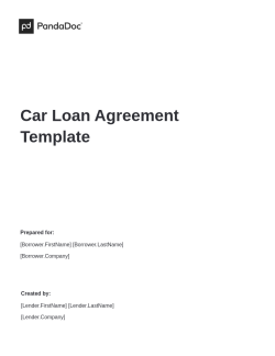 Car Loan Agreement Template