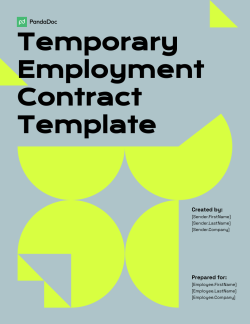 Temporary Employment Contract Template