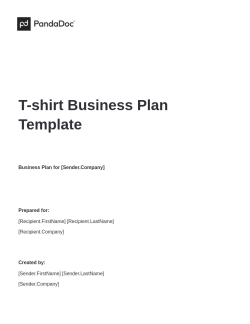 T-shirt Business Plan Template&nbsp;
