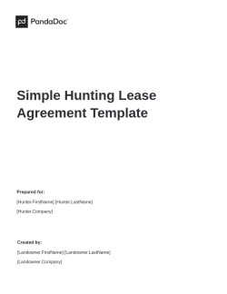 Simple Hunting Lease Agreement Template
