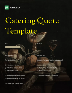 Catering Quote Template