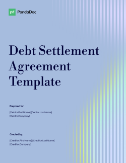 Debt Settlement Agreement Template
