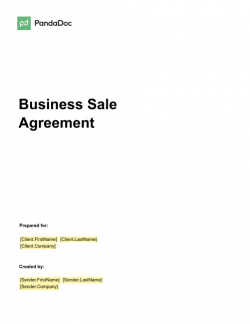 Business Sale Agreement