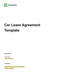Car Lease Agreement Template