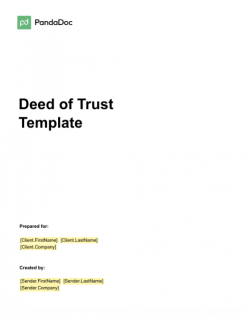 Deed of Trust Template
