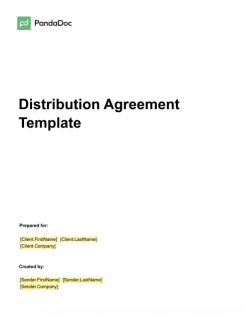 Distribution Agreement Template