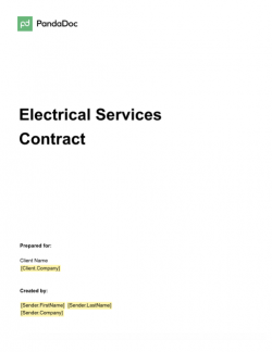 Electrical Services Agreement Template