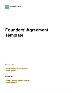 FOUNDERS’ AGREEMENT TEMPLATE