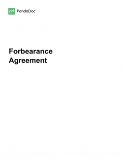 Forbearance Agreement