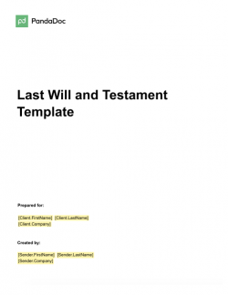 Last Will and Testament Template