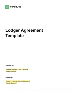 Lodger Agreement Template