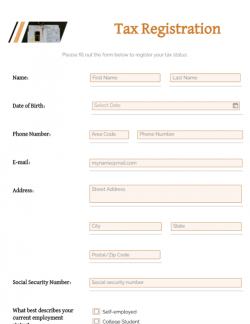 Tax Registration Form