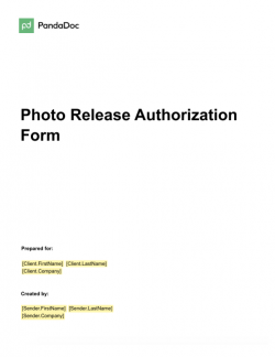 Photo Release Authorization Form