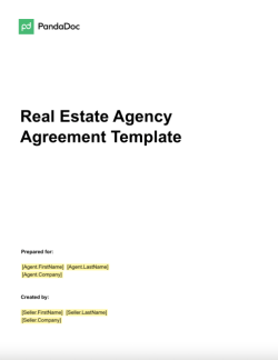 Real Estate Agency Agreement Template