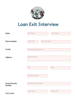 Loan exit interview