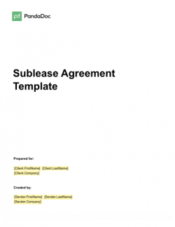 Sublease Agreement Template