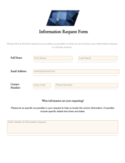 information request form