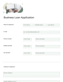 business loan application form