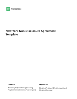 New York Non-Disclosure Agreement