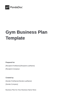 Gym Business Plan Template&nbsp;