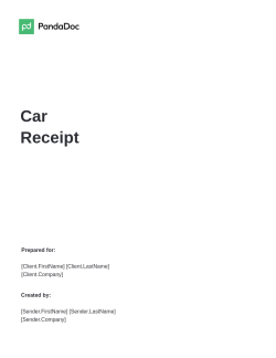 Car Receipt Template