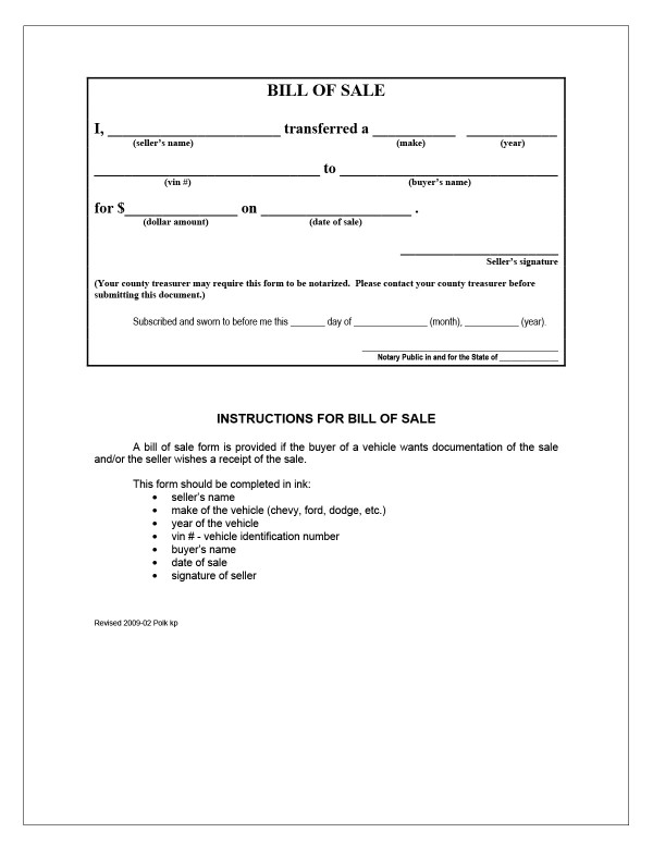 Official bill of sale Iowa PandaDoc