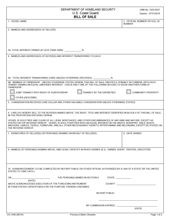 Boat bill of sale New Jersey PandaDoc