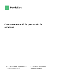 Contrato mercantil de prestacion de servicios