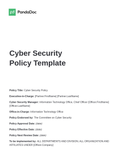 Cyber Security Policy Template
