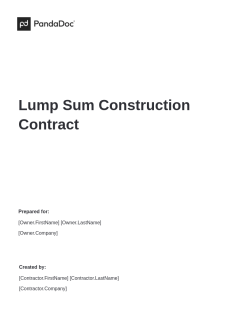 Lump Sum Construction Contract