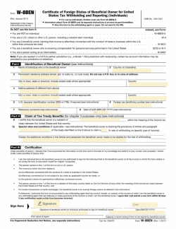 Form W-8BEN