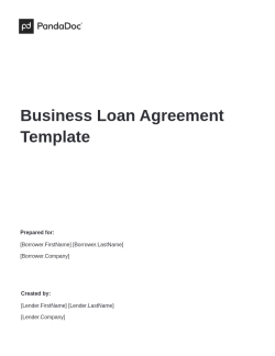 Business Loan Agreement Template