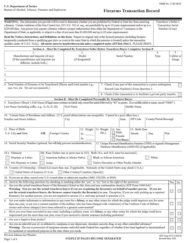 Firearms transaction record Tennessee PandaDoc
