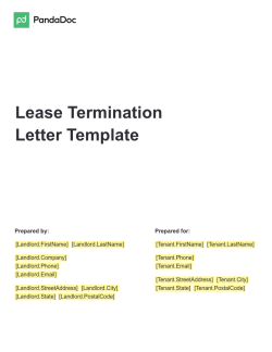 Lease Termination Letter Template