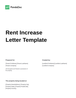 Rent Increase Letter Template