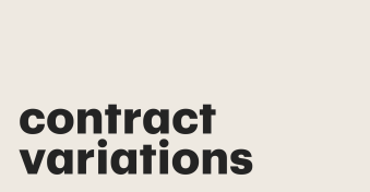 Painless contract variations&nbsp;
