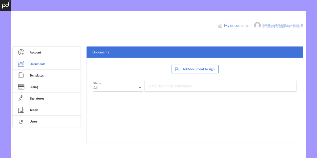 An Image Of The SignRequest User Interface And Primary Dashboard