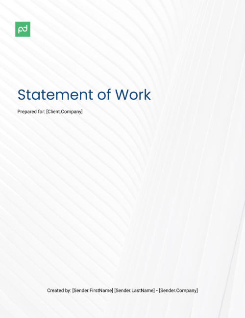 Scope of Work Templates