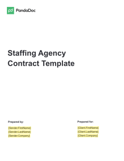 Staffing Agency Contract Template