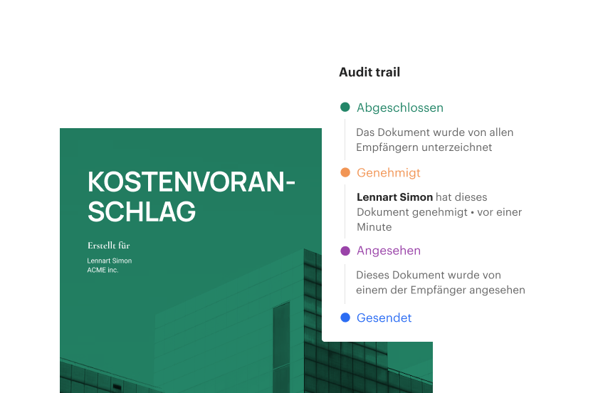 Tracking und Daten für Ihre Dokumenteninteraktion