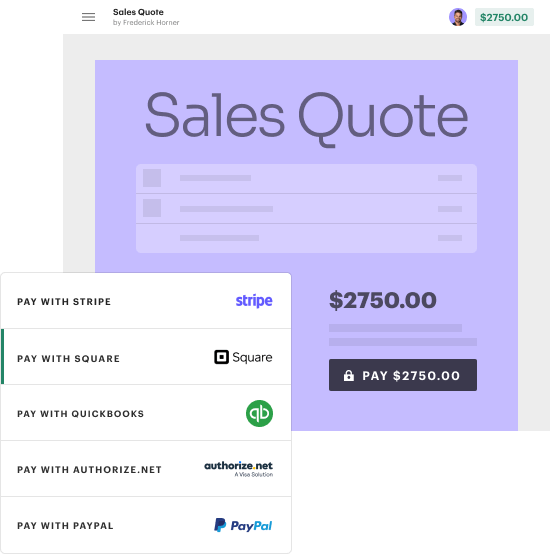 Built-in payment solutions that improve your cash flow
