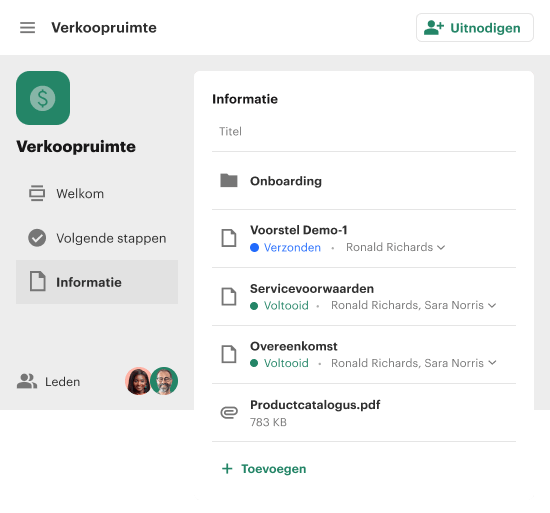 Meer deals binnenhalen met&nbsp;PandaDoc-ruimtes